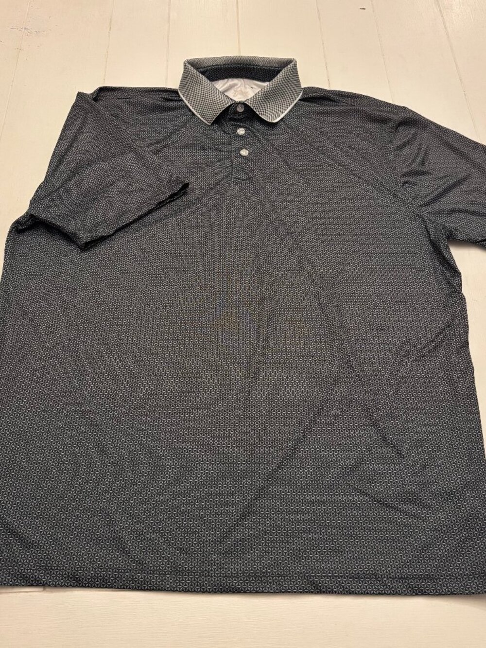 Hickey Freeman XL Performance Golf Polo Black Gray